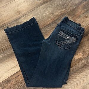 7 For All Mankind Dark Blue Flare Jeans